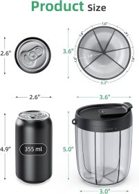 Large Pill Bottle Organizer, Supplement Organizer for Holding 6 Various Vitamins, Pill Box Case with Anti-Mixing & Wide Opening Design
