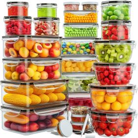 52 PCS Food Storage Containers with Lids Airtight (26 Lids 26 Containers)- Reusable Plastic Leakproof Meal-Prep Container for Kitchen Storage Org