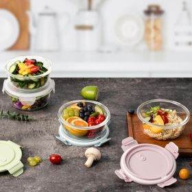 20oz Food Storage Containers with lids Set, Airtight 2.5 Cup Glass Meal Prep Containers, Heat-Resistant BPA-Free Glass Containers for Soup Leftov