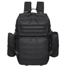 Tactical Backpack, 45L Military Tactical Backpack with Molle Design & 3 Compartments, Army Assault Pack Bag for Men and Women