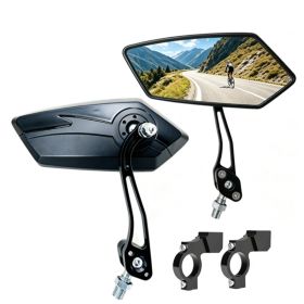 Bicycle Mirrors E-Bike Rearview Mirrors 1 Pair Right Left MTB City Bike Mirror Rotatable And Adjustable Wide Angle Rear View (Option: 1pair)