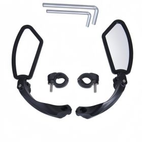 Mountain Bike Bicycle Rearview Mirror Rotaty Diamond Road Handlebar Bicycle Rear View Glass Cycling Fits Hybrid Recumbent Bike Urban Bicycle (Option: 1pair)
