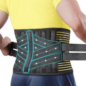 Back Brace for Men Women Lower Back Pain with 7 Bionic Metal Stays, Strong Support for Sciatica, Herniated Disc (Style: X-Large (45"- 52"))
