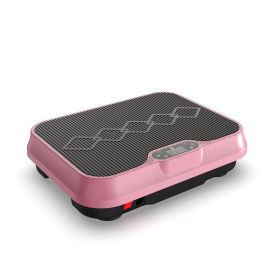 Whole Body Vibration Plate Exercise Machine with Remote Control & Resistance Bands, 1-250 Adjustable Speed Vibration Platform, LCD Display Home F (Color: Rose Red)